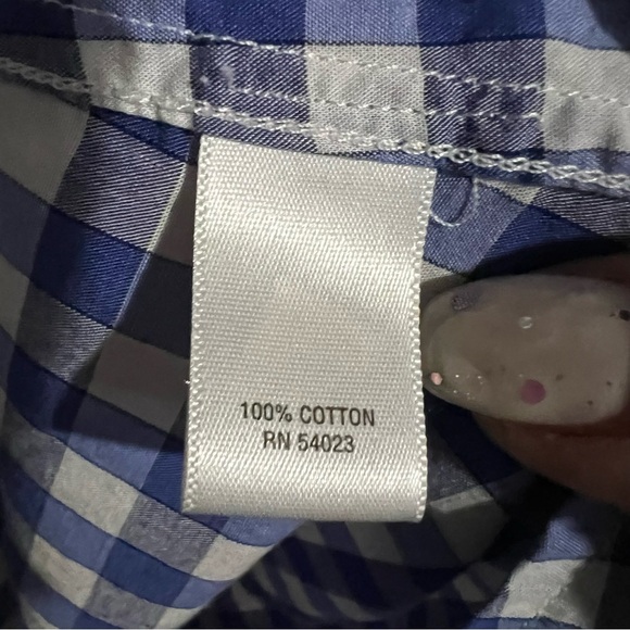 Banana Republic Soft Wash Blue Gingham Button Down Shirt - Picture 5 of 6